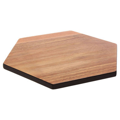 Acacia Hexagonal Black Edge Chopping and Serving Board | Socorro