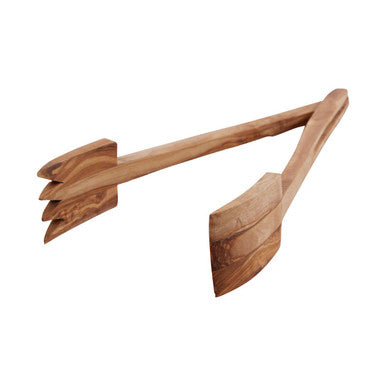 Kora Olive Wood Serving Tongs