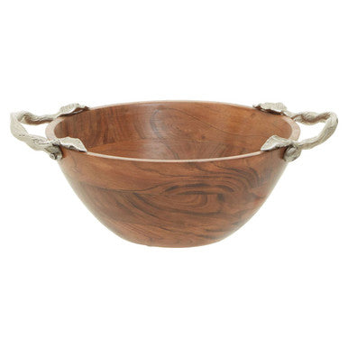 Vine  Acacia Wood Large Round Bowl