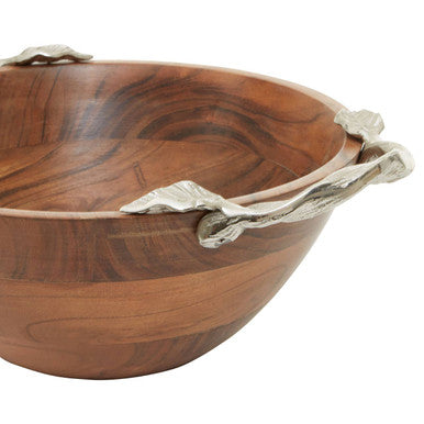 Vine  Acacia Wood Large Round Bowl