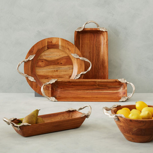 Vine Acacia Wood Small Rectangular Serving Dish