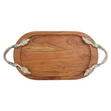 Acacia Wood Oval Serving Tray | Vine