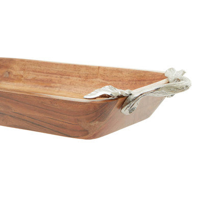 Vine Acacia Wood  Rectangular Bowl