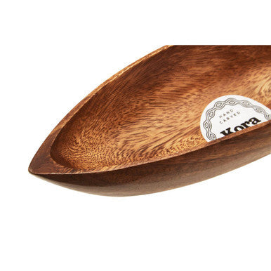 Kora Acacia Boat Shaped Serving Dish