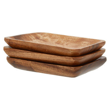 Kora Acacia Set Of Three Serving Dishes