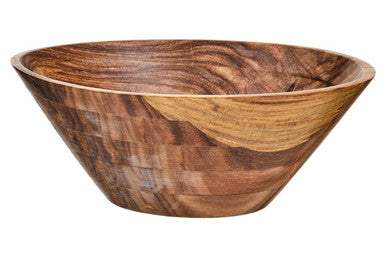 Large Round Sheesham Wood Tapered Salad Bowl | Rosi