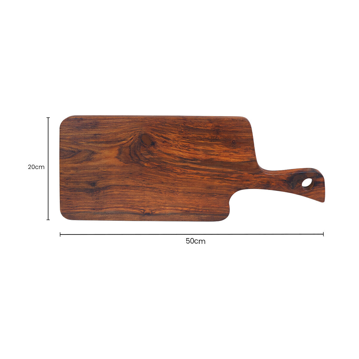 Rosi Organic Shaped Tropical Rosewood Serving or Cutting Board with Natural Finish