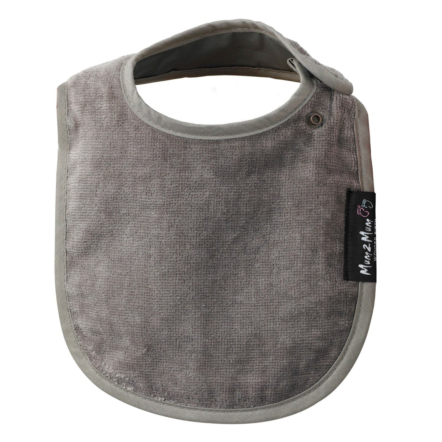 Mum 2 Mum Infant Wonder Bib - Mushroom Grey/Brown