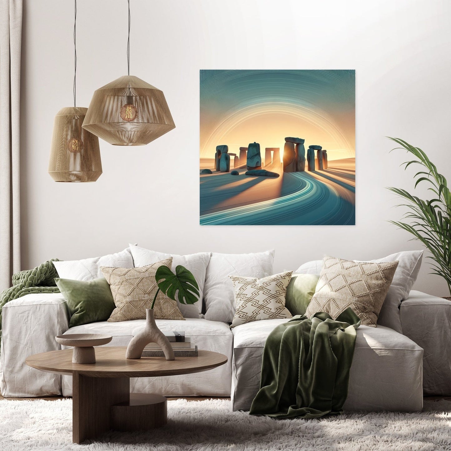 Futuristic Stonehenge Canvas