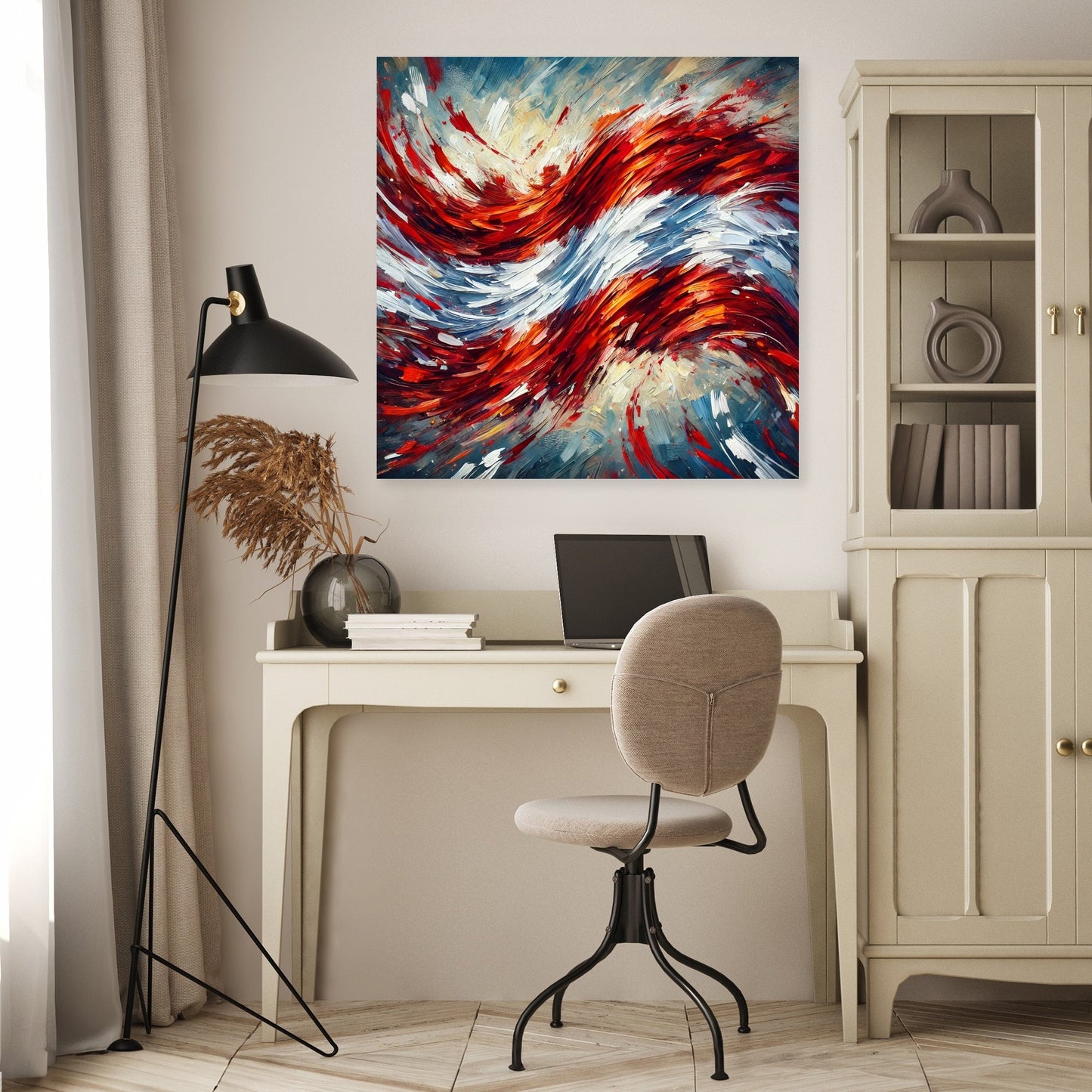 Austrian Flag Impressions Canvas