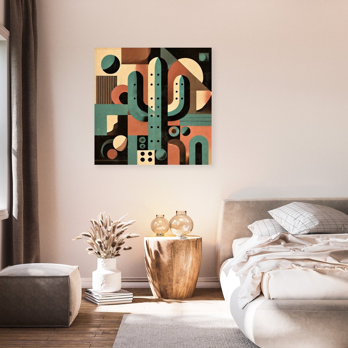 Cactus Abstraction Canvas