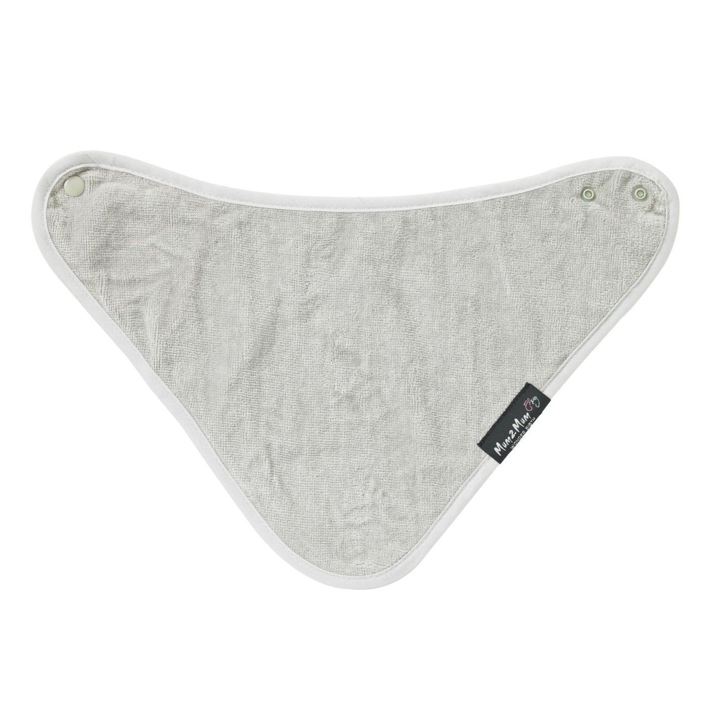 Mum 2 Mum Bandana Style Wonder Bib - Stone Grey