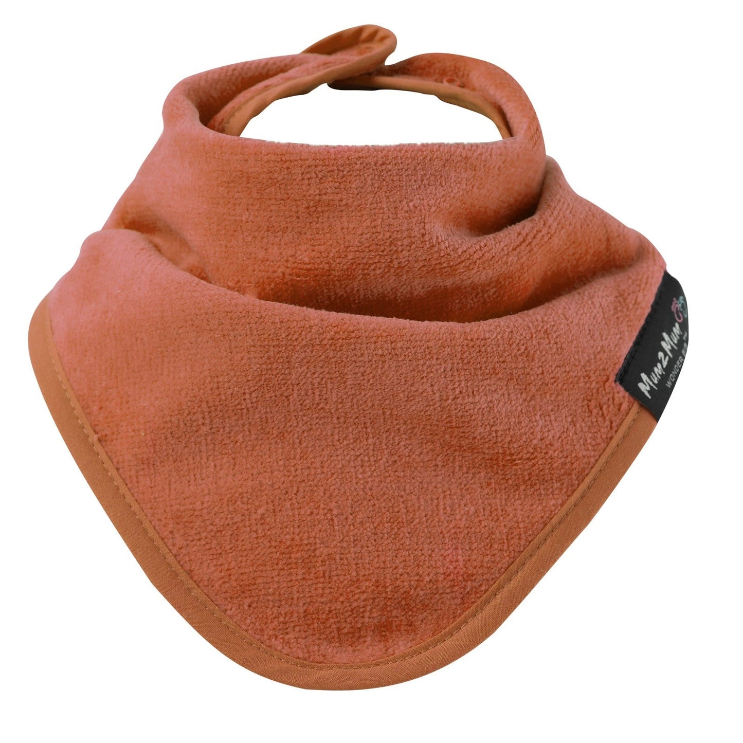 Mum 2 Mum Bandana Style Wonder Bib - Rust Orange