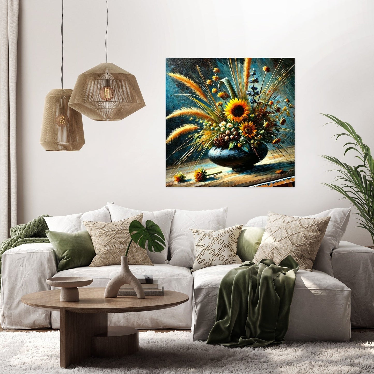 Sunflower Ikebana Canvas