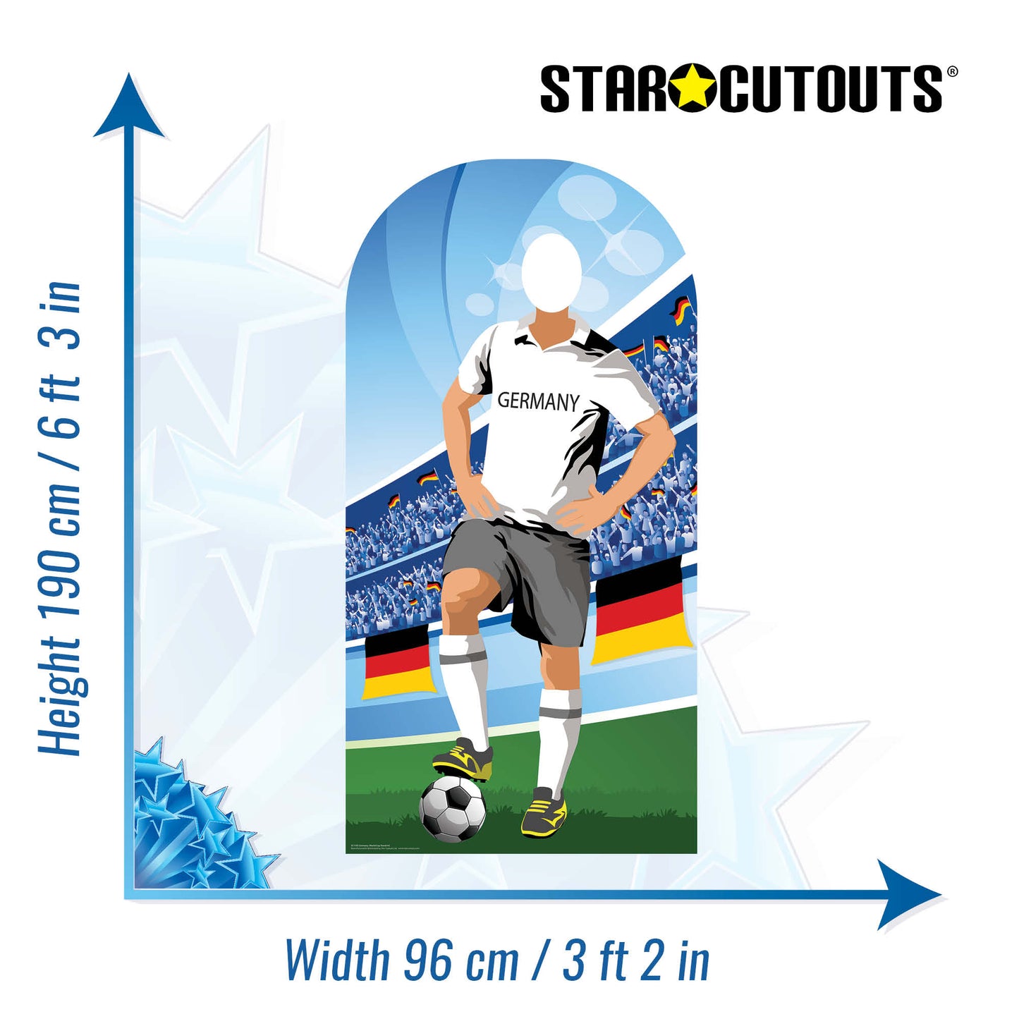SC1165 Germany World Cup 2026  Football Stand In Cardboard Cutout Height 190cm
