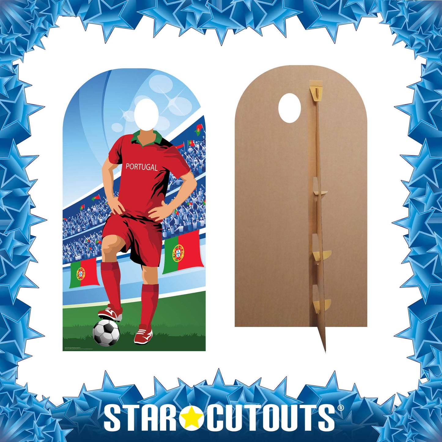 SC1167 Portugal World Cup 2026  Football Stand In Cardboard Cutout Height 190cm