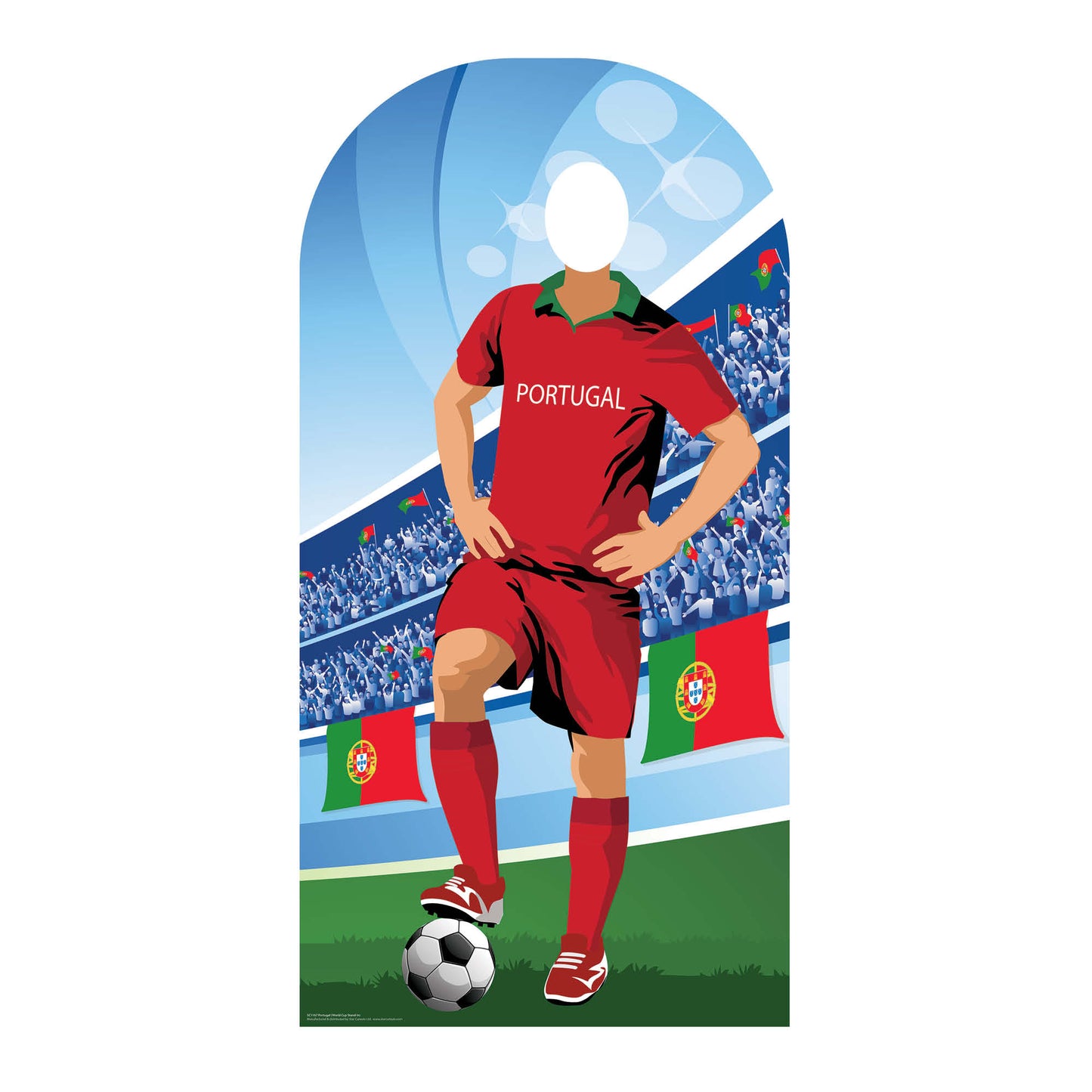 SC1167 Portugal World Cup 2026  Football Stand In Cardboard Cutout Height 190cm