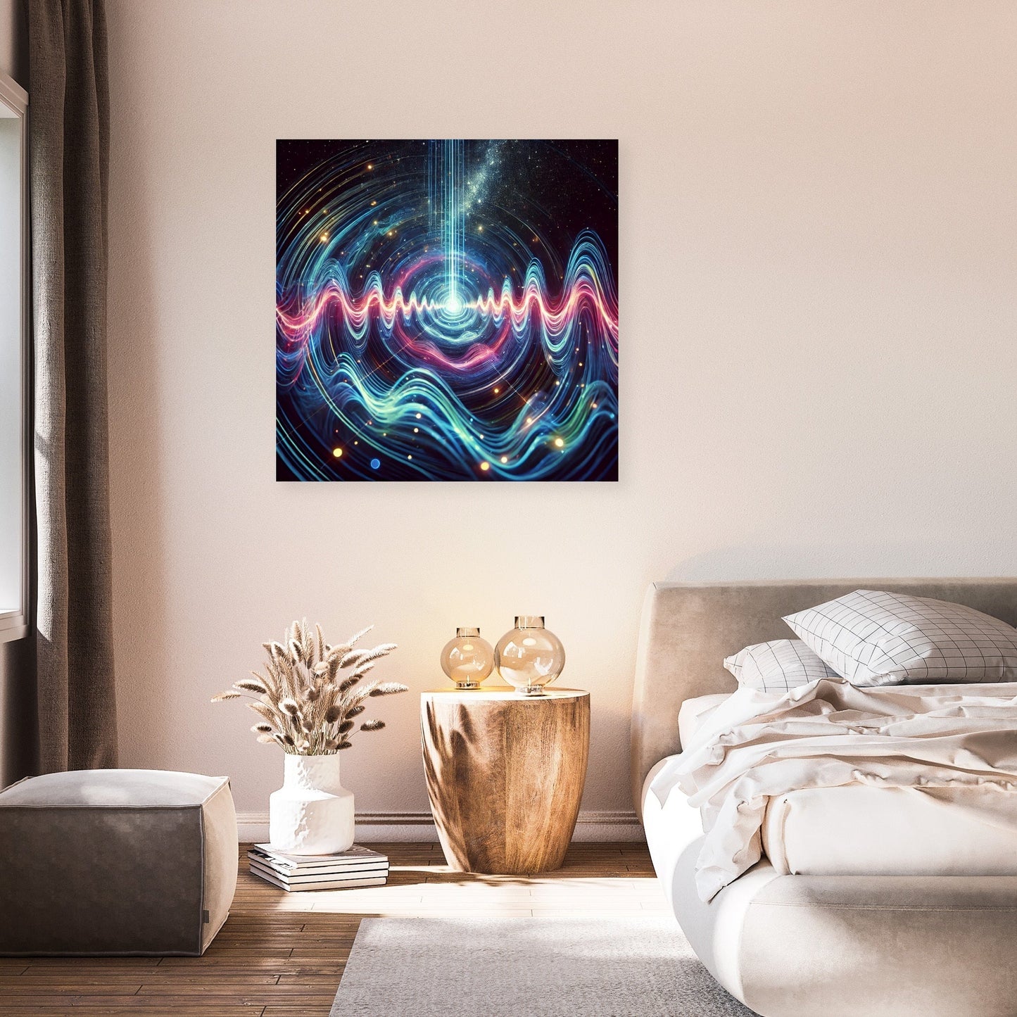 Cosmic Energy Waves Canvas