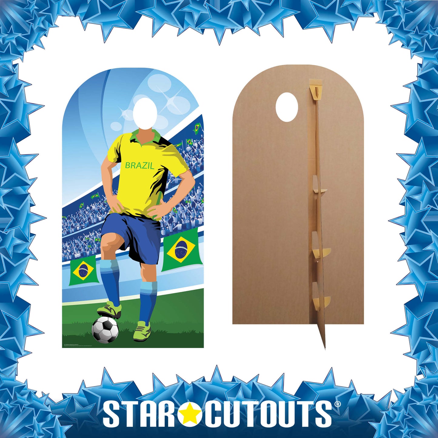 SC1168 Brazil World Cup 2026 Football Stand In Cardboard Cutout Height 190cm