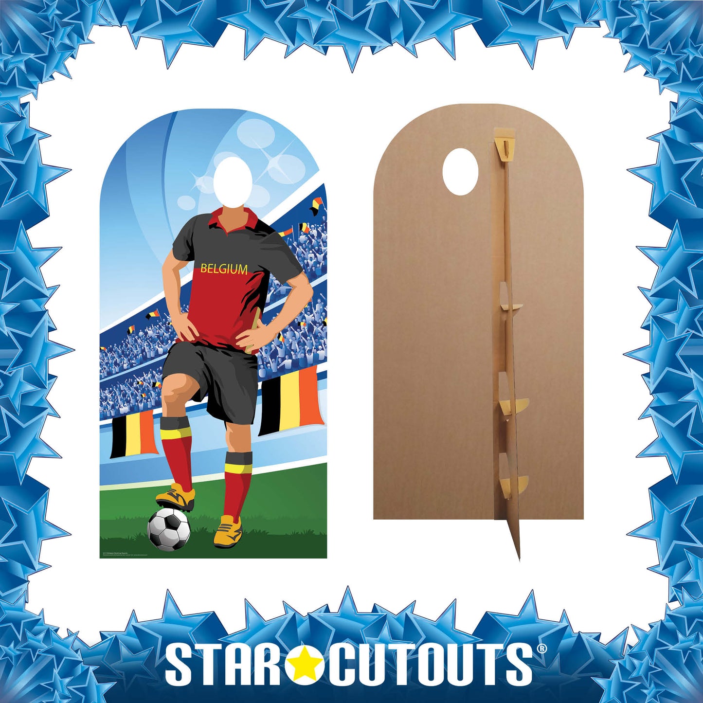 SC1170 Belgium World Cup 2026 Football Stand In Cardboard Cutout Height 190cm
