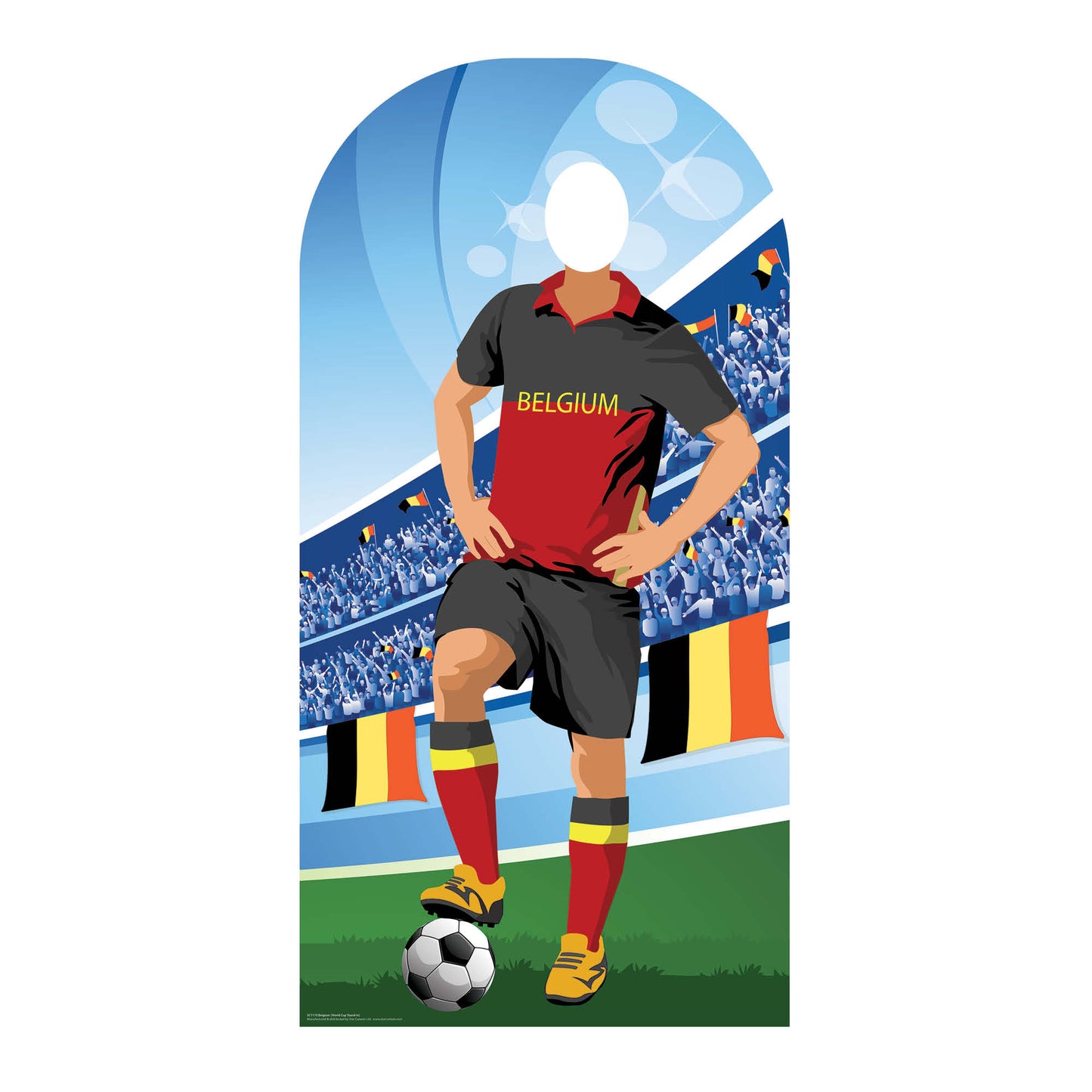 SC1170 Belgium World Cup 2026 Football Stand In Cardboard Cutout Height 190cm