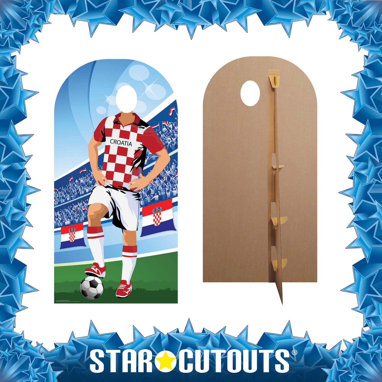 SC1172 Croatia World Cup 2026 Football Stand In Cardboard Cutout Height 190cm