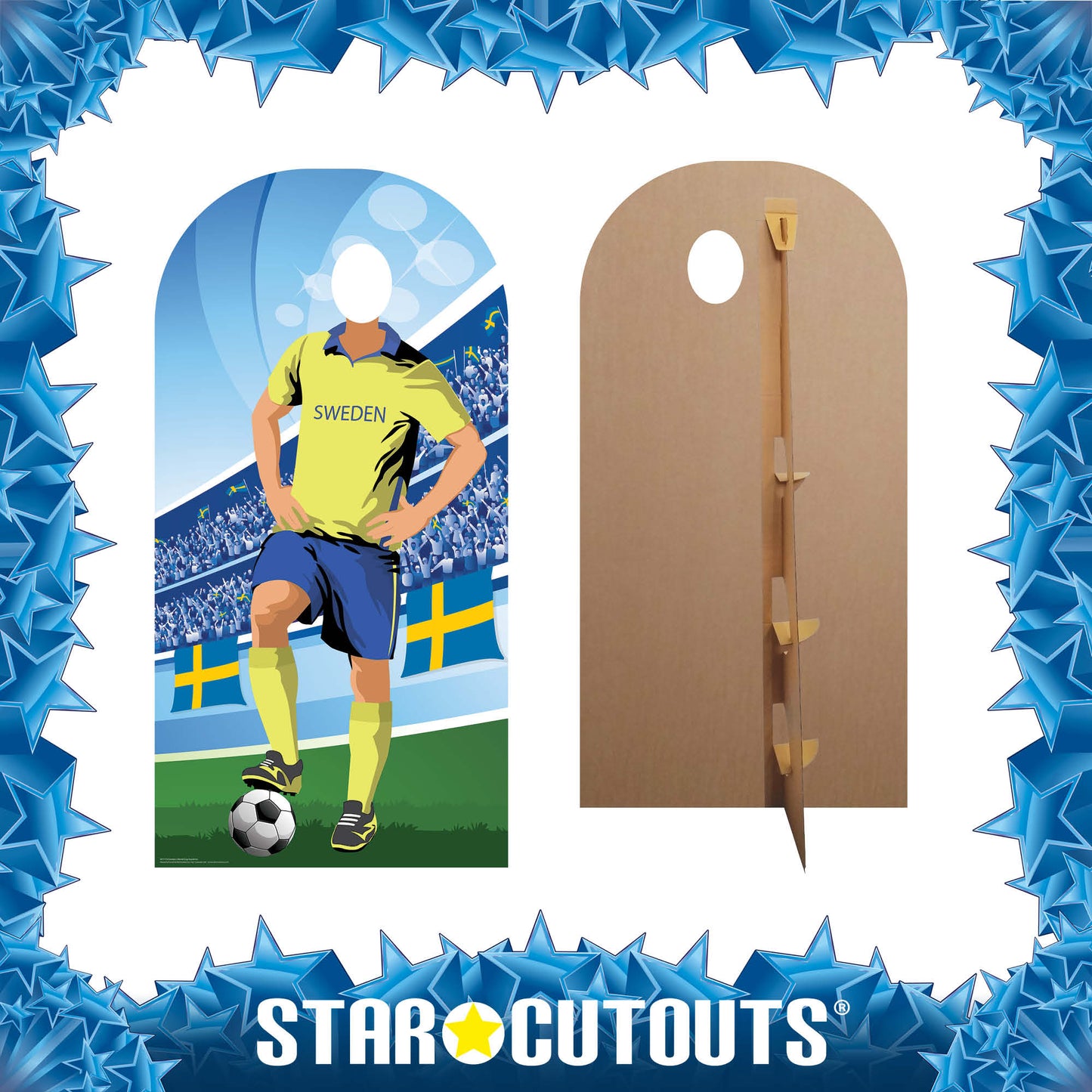 SC1173 Sweden World Cup 2026  Football Stand In Cardboard Cutout Height 190cm