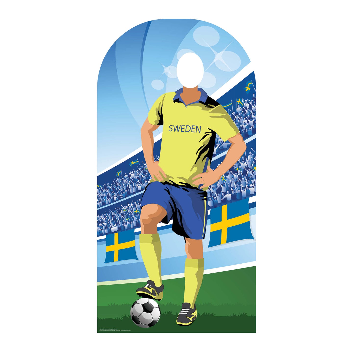 SC1173 Sweden World Cup 2026  Football Stand In Cardboard Cutout Height 190cm