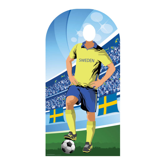 SC1173 Sweden World Cup 2026  Football Stand In Cardboard Cutout Height 190cm