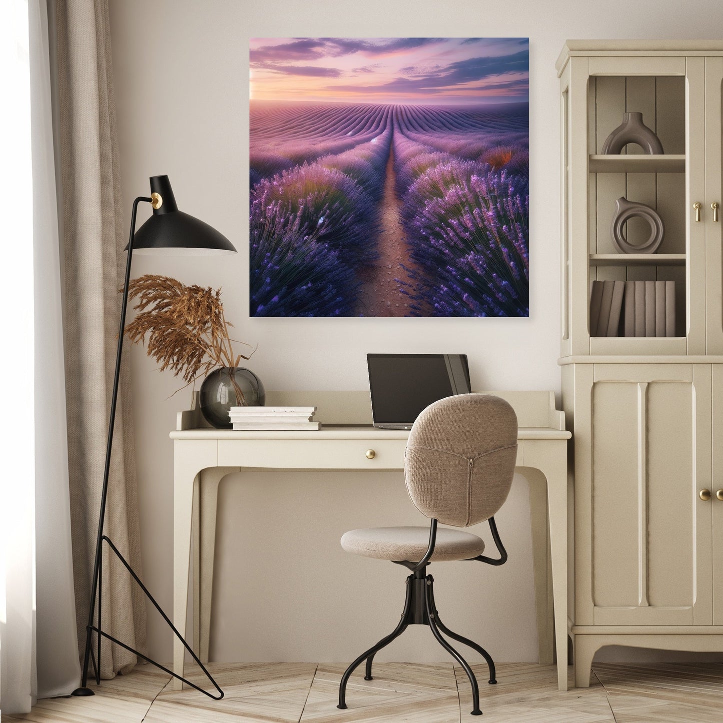 Lavender Sunset Fields Canvas