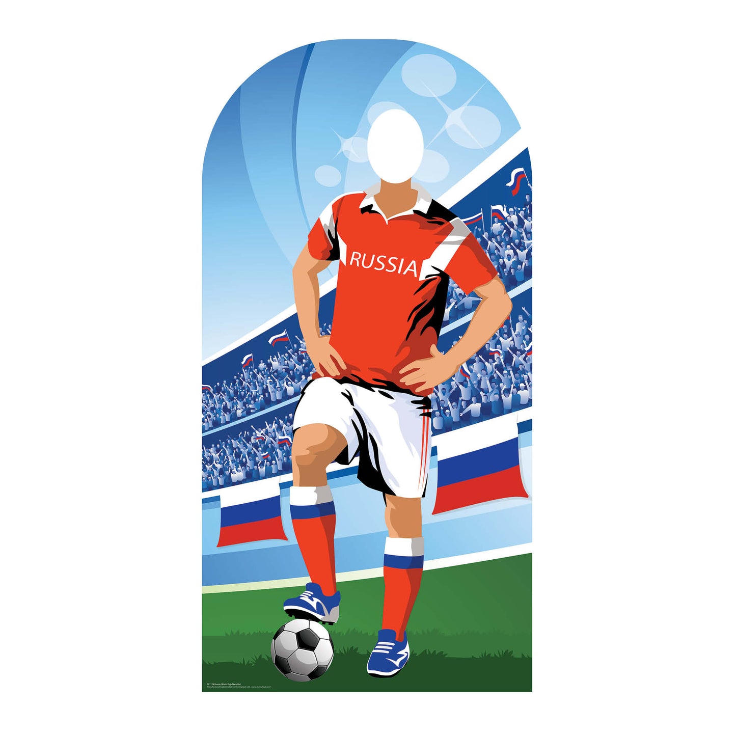 SC1174 Russia Fooball Stand In Cardboard Cut Out Height 190cm