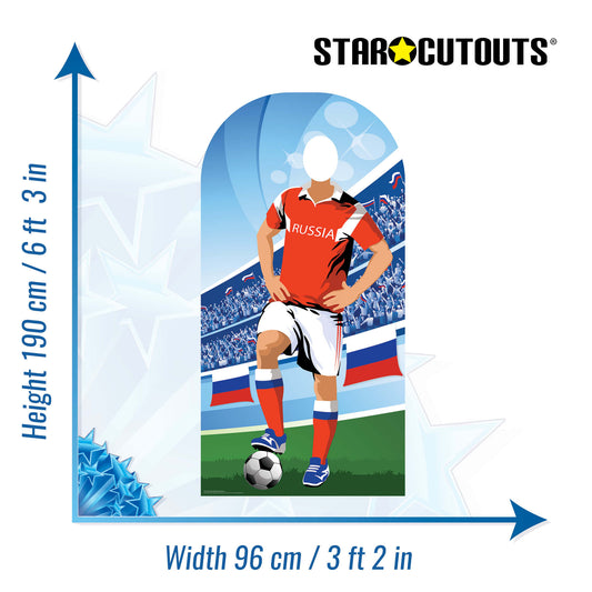 SC1174 Russia Fooball Stand In Cardboard Cut Out Height 190cm