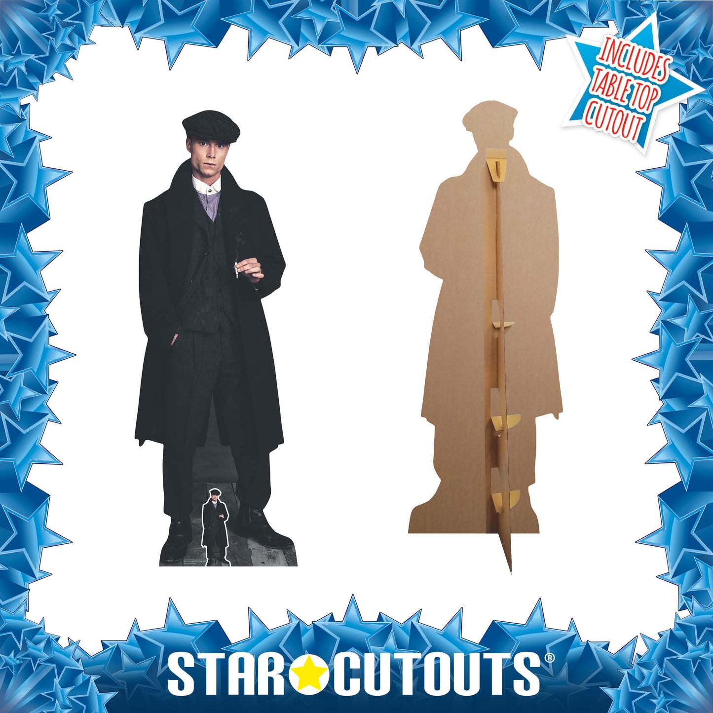 SC1175 1920's Style Peaky Blinders Gangster Smoking Cardboard Cutout Height 185cm