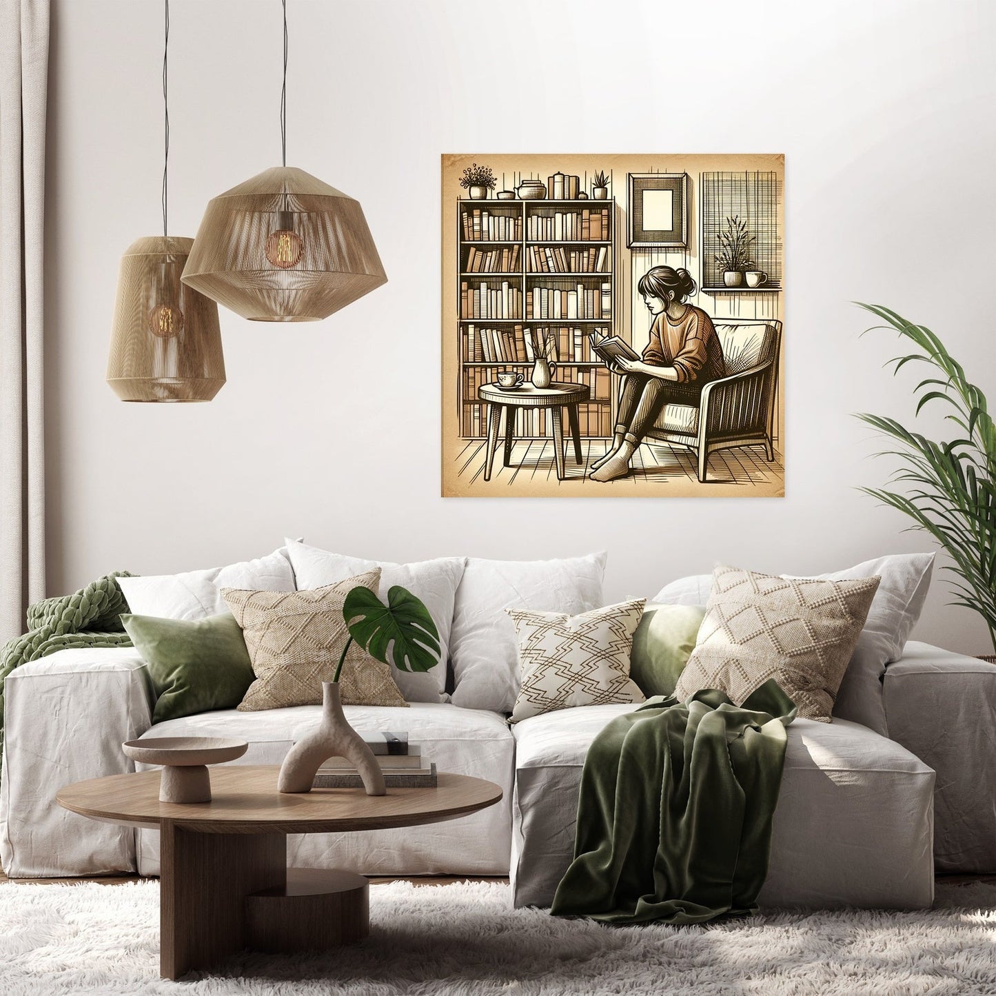 Cozy Reading Nook Canvas
