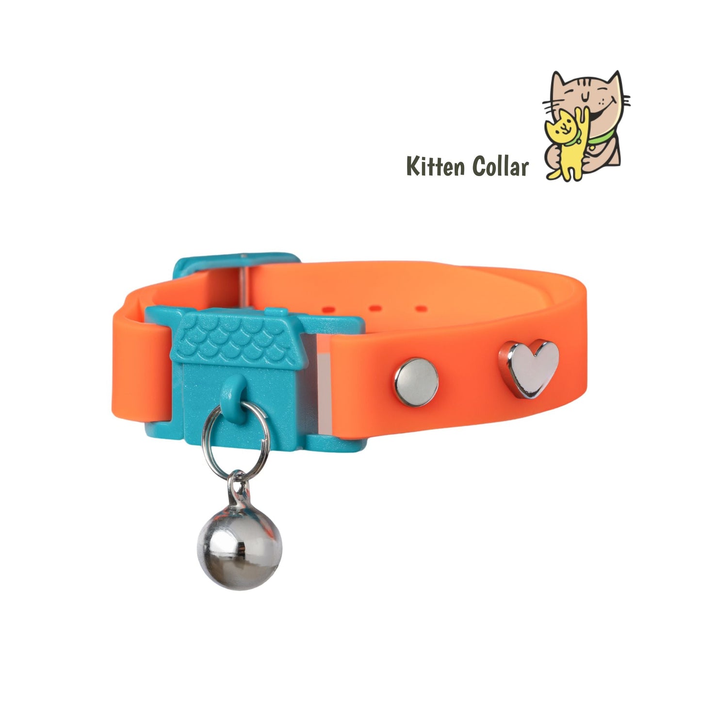 KITTYRAMA KITTEN TANGERINE COLLAR - Soft, Lightweight, Quick Release Breakaway