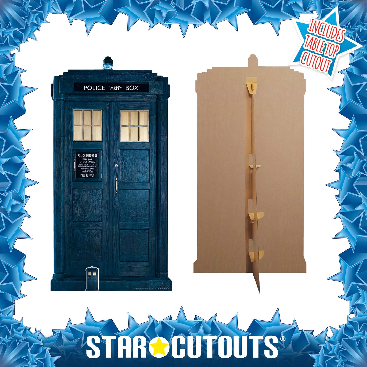 SC1188 13th Doctor Who TARDIS 2/3 Lifesize Carboard Cut Out Height 195cm
