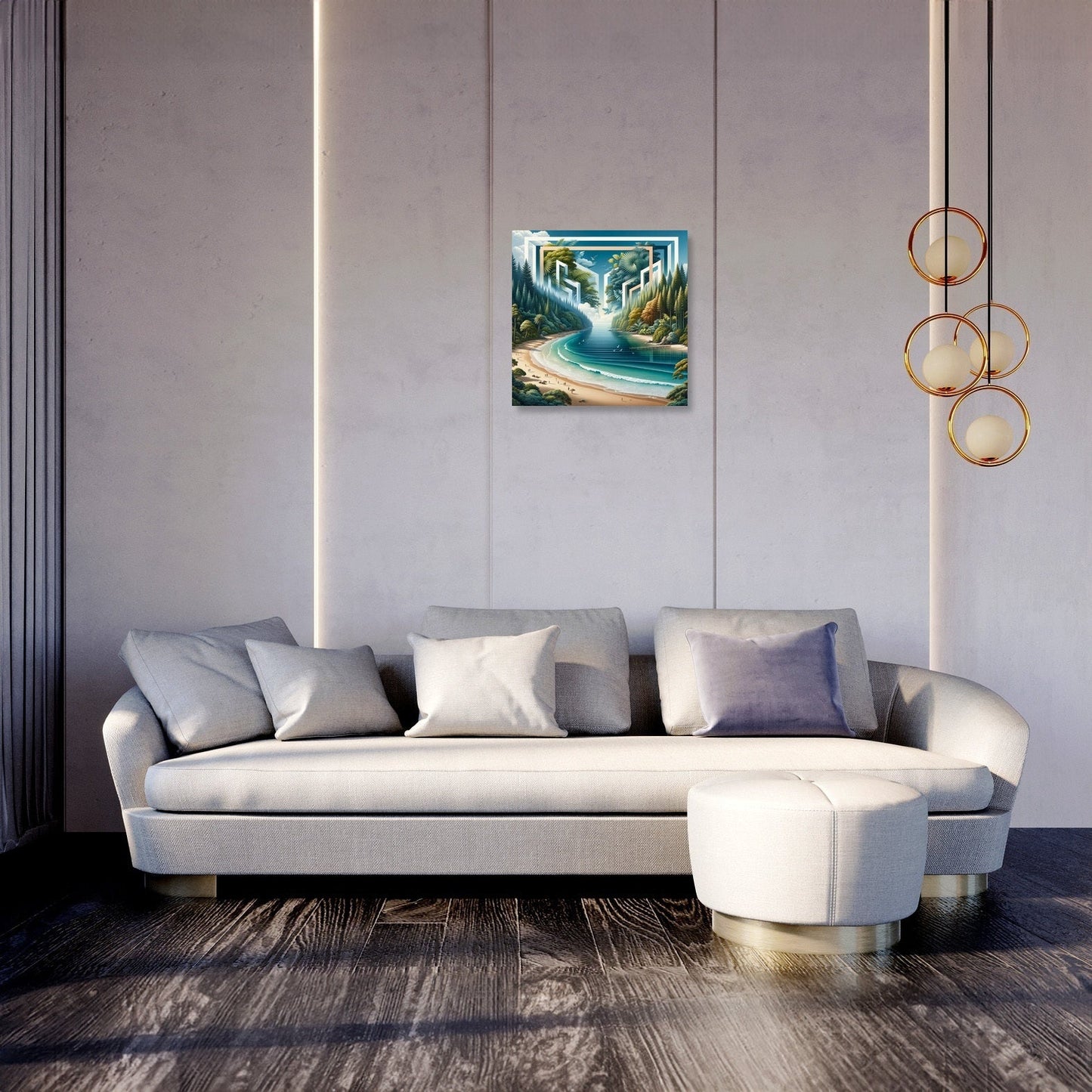 Modern Jungle Oasis Canvas