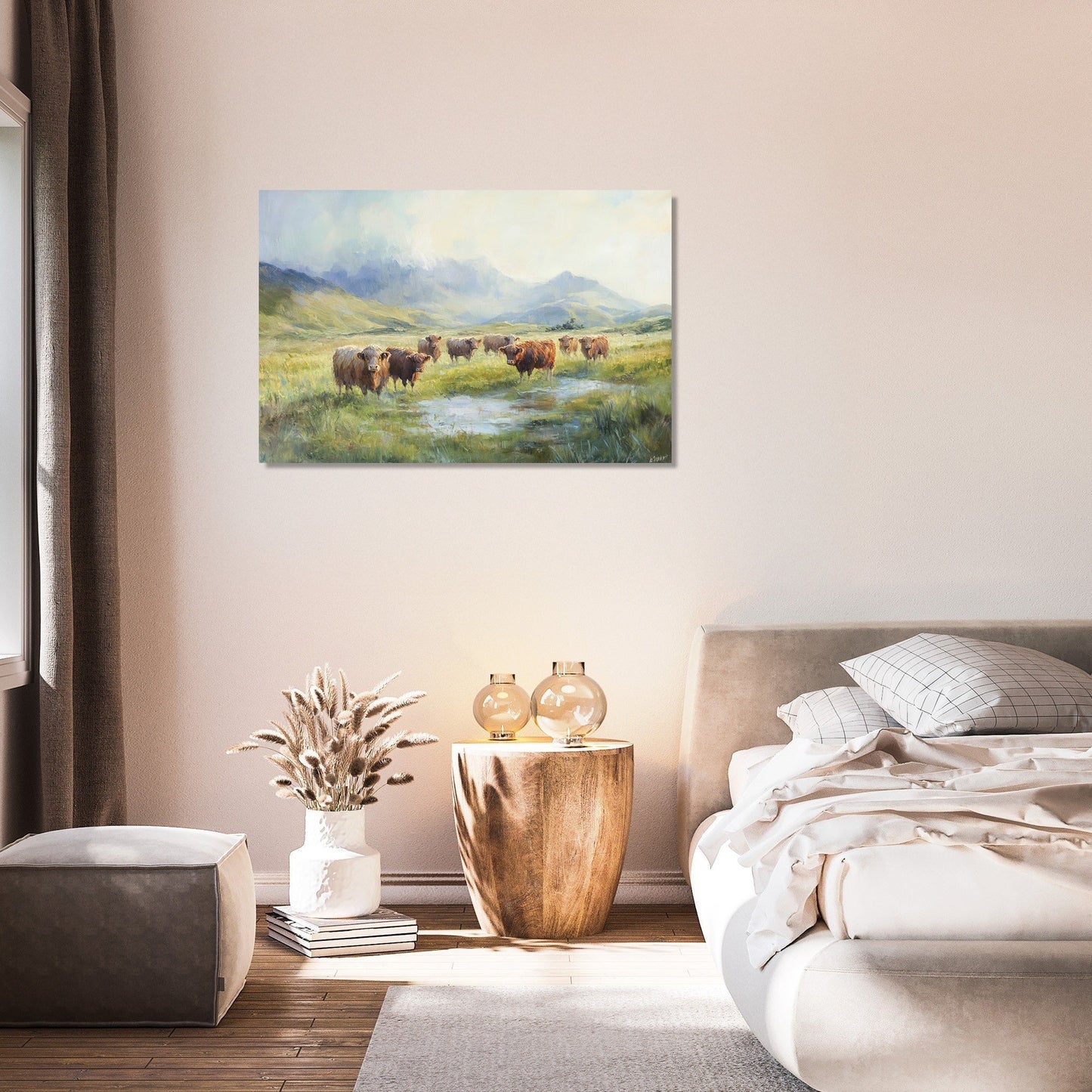 Highland Morning Serenity Canvas