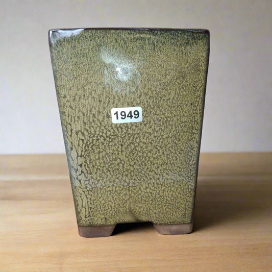 11cm Glazed Bonsai Pot | Cascade | 11cm x 15cm | Green