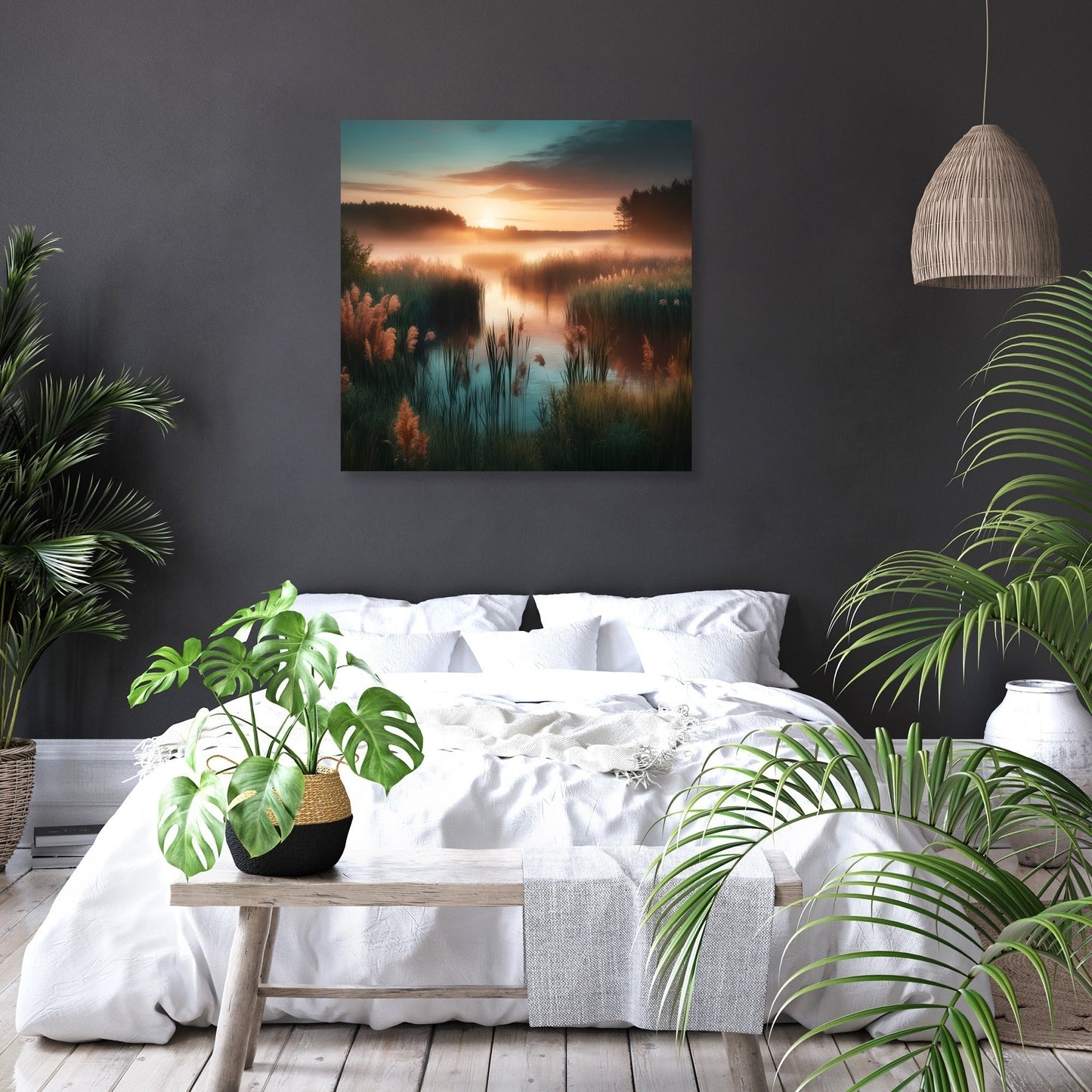 Dawn Wetlands Serenity Canvas