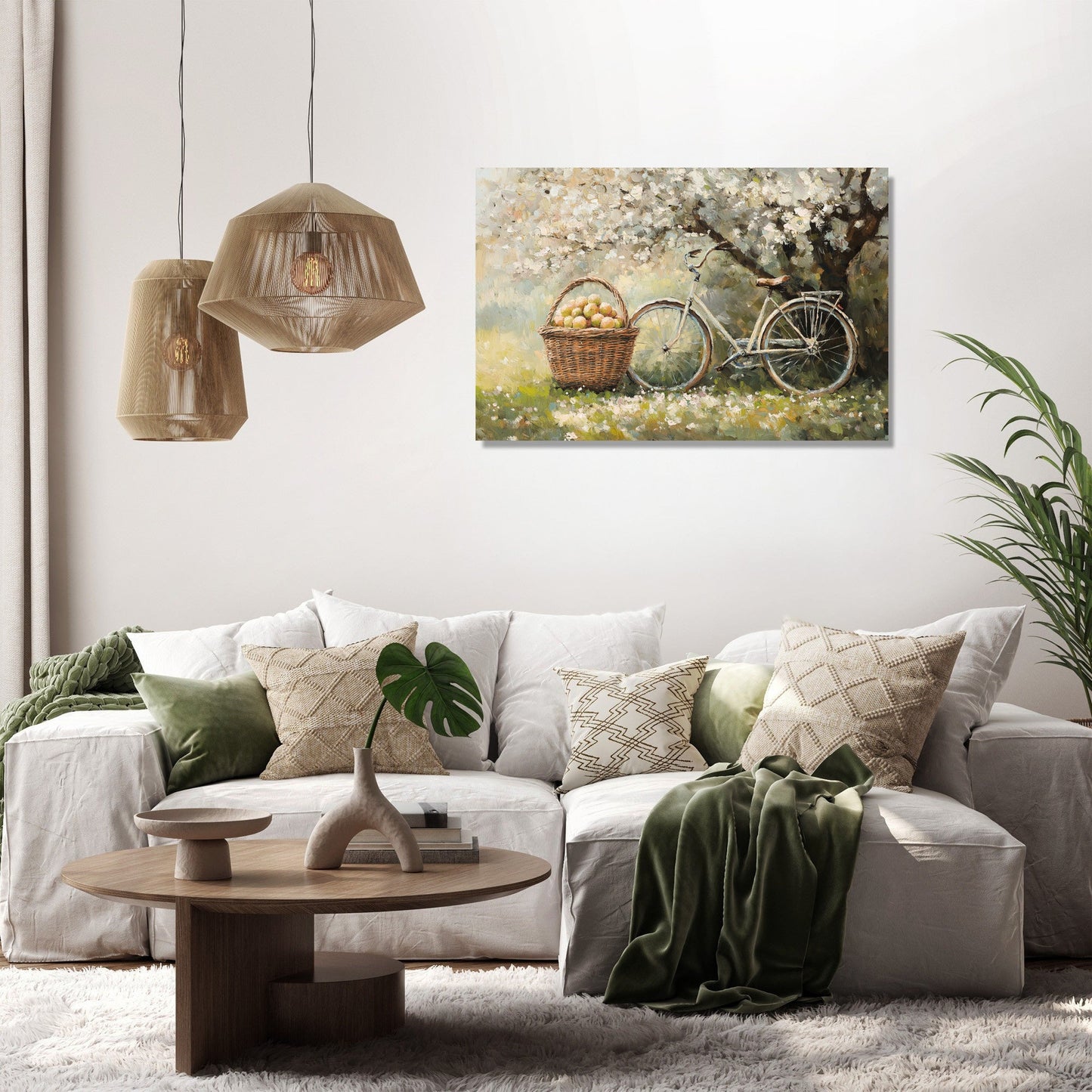 Bicycle and Blossom Canvas