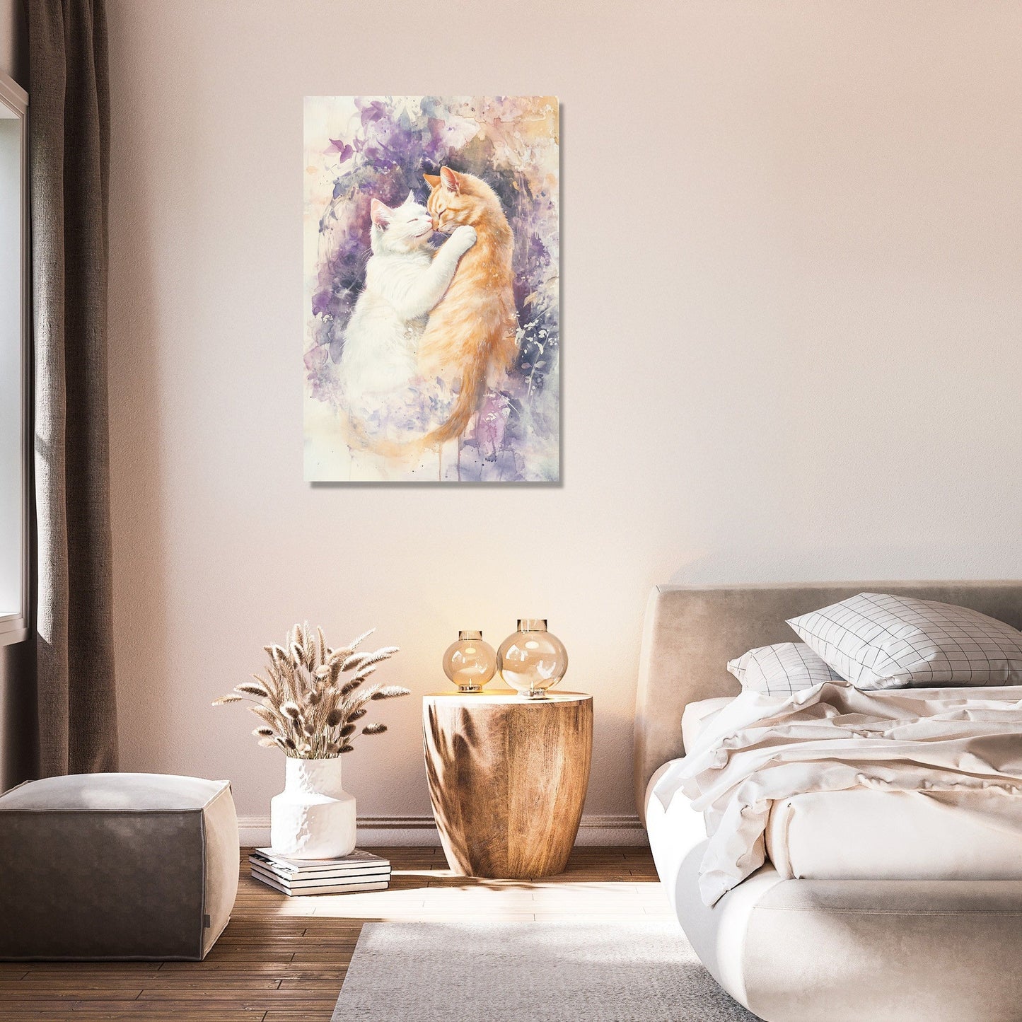 Feline Love on Canvas