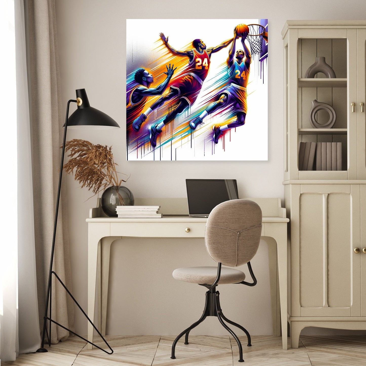 Courtside Clash Canvas