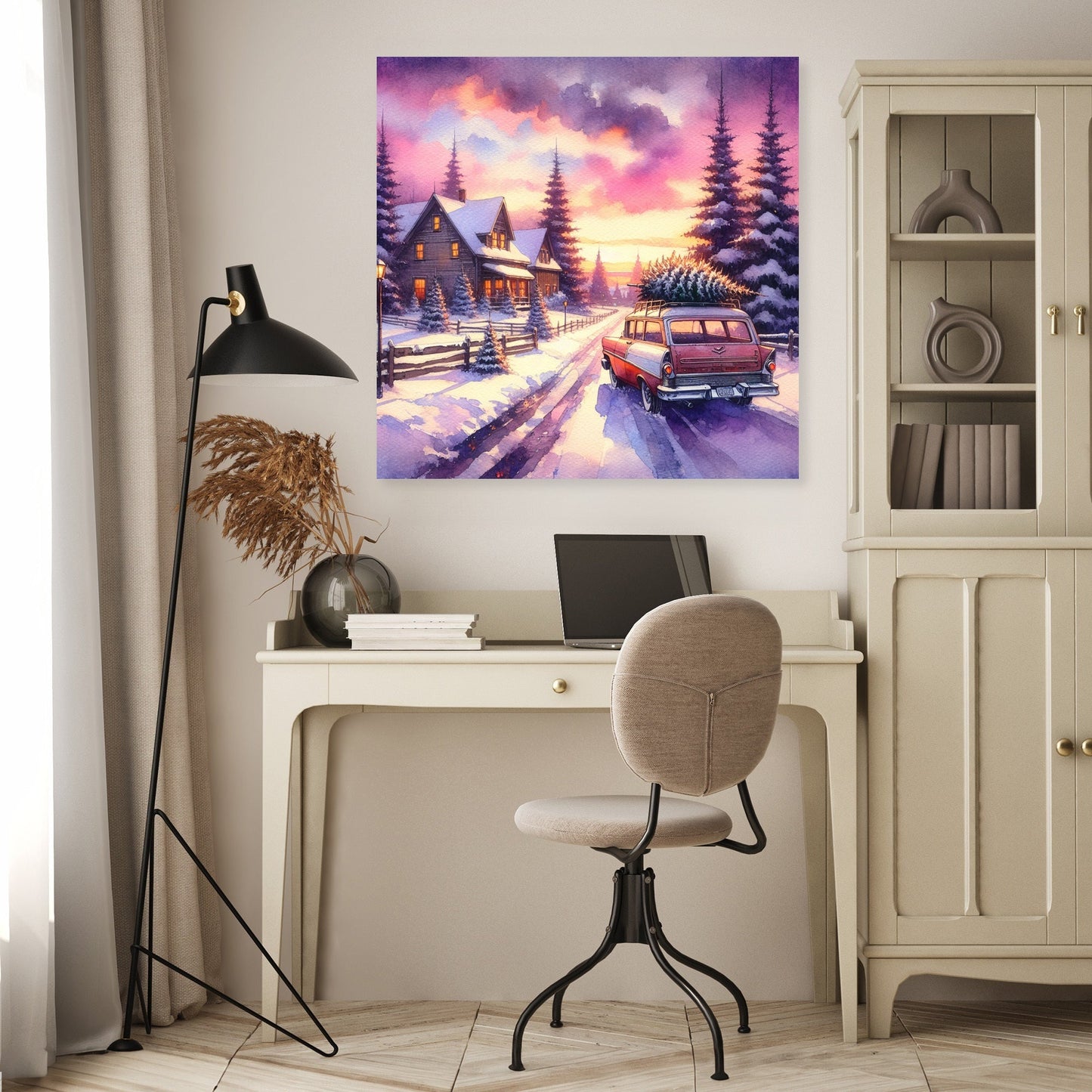 Wistful Winter Sunset Canvas