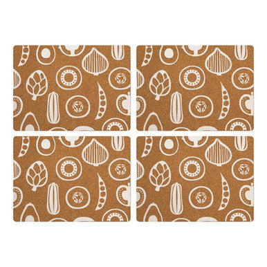 Besa Set Of Four Cork Rectangular Placemats