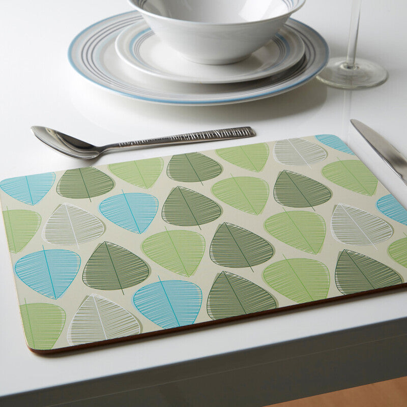 Green Leaf Set Of Four Placemats