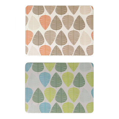 Set of Four Placemats | Orange Leaf