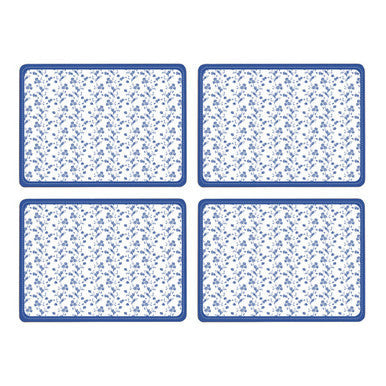 Set of Four Placemats | Blue Rose