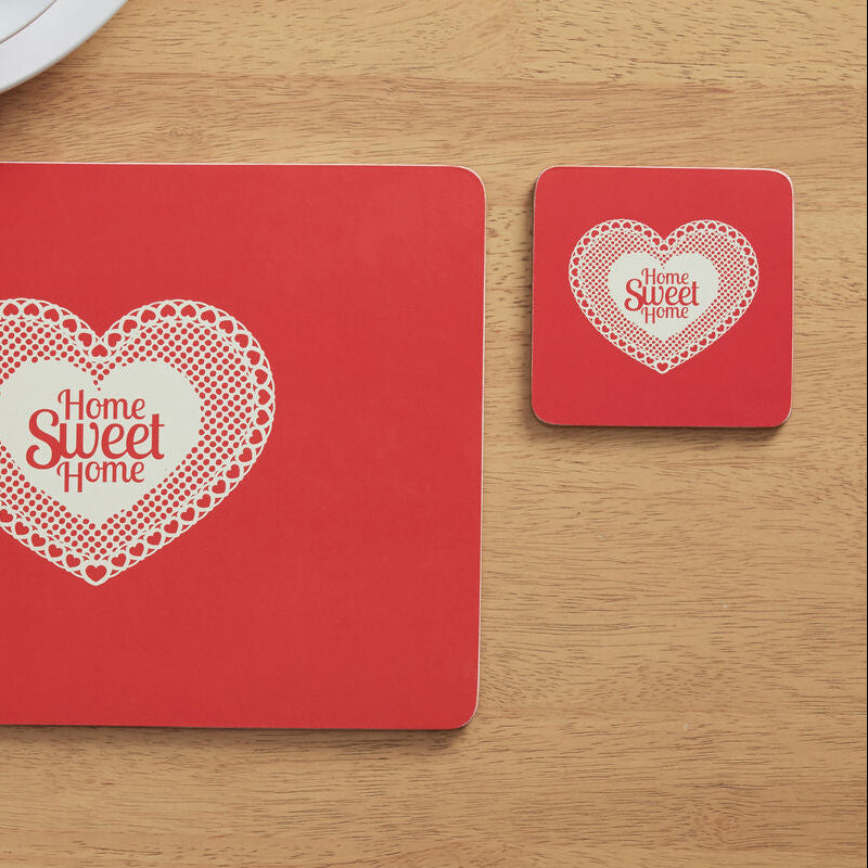 Home Sweet Home Set Of Four Cork Coasters