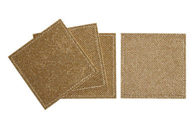 Set Of 4 Gold Glitter Coasters